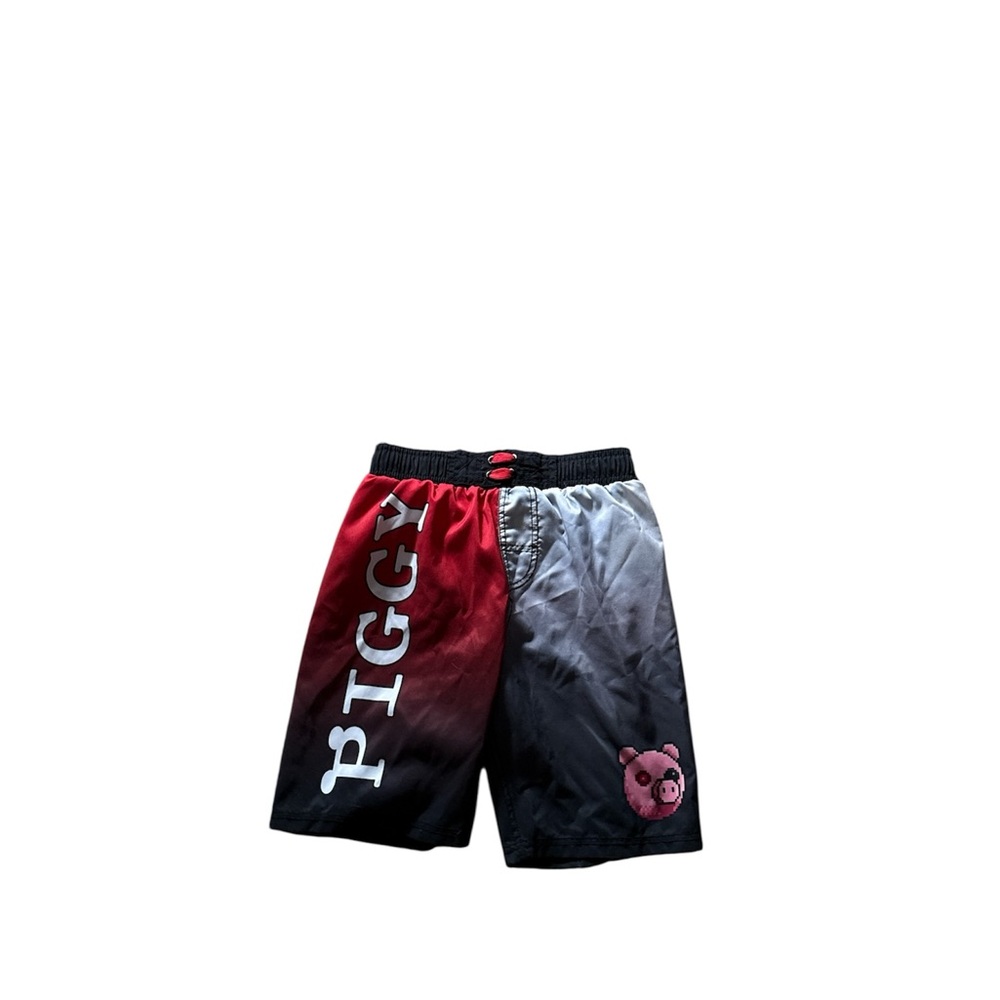 Kids Medium New Condition Piggy Red and Gray Shorts